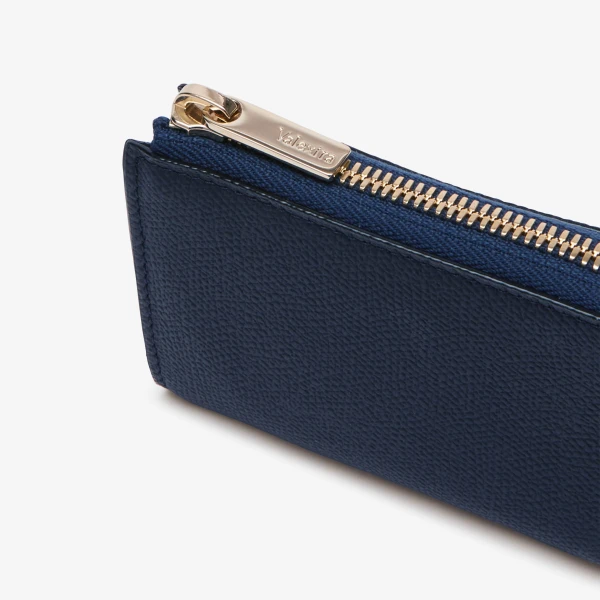 Valextra Key Holder Zip Around in Dark Blue | Keys Holder | Luxury Shoes 