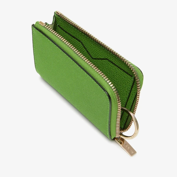 Valextra Key Holder Zip Around in Grass Green | Keys Holder | Luxury Shoes 