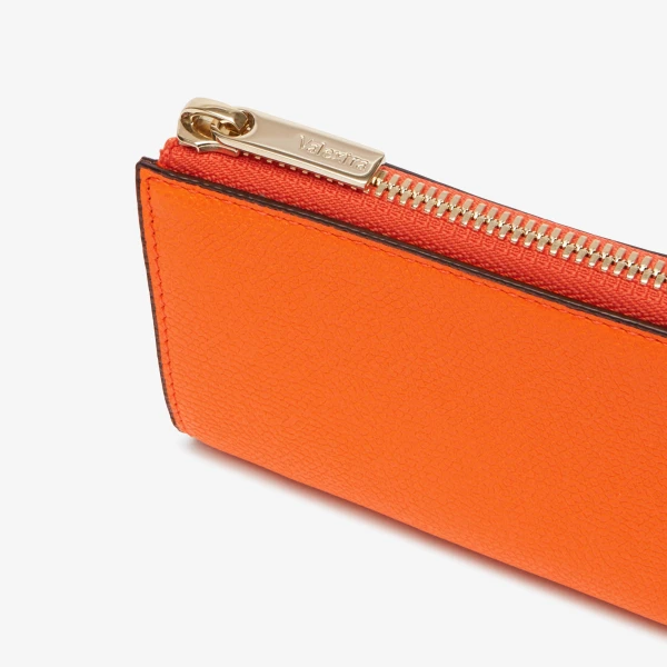 Valextra Key Holder Zip Around in Lobster Red | Keys Holder | Luxury Shoes 