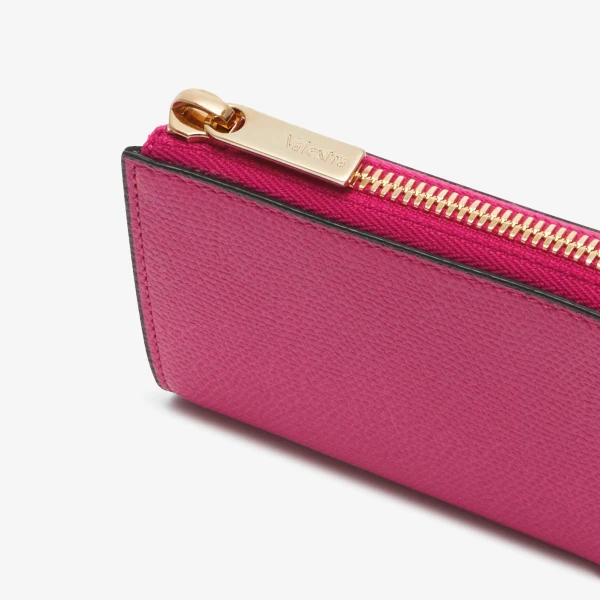 Valextra Key Holder Zip Around in Magenta Red | Keys Holder | Luxury Shoes 