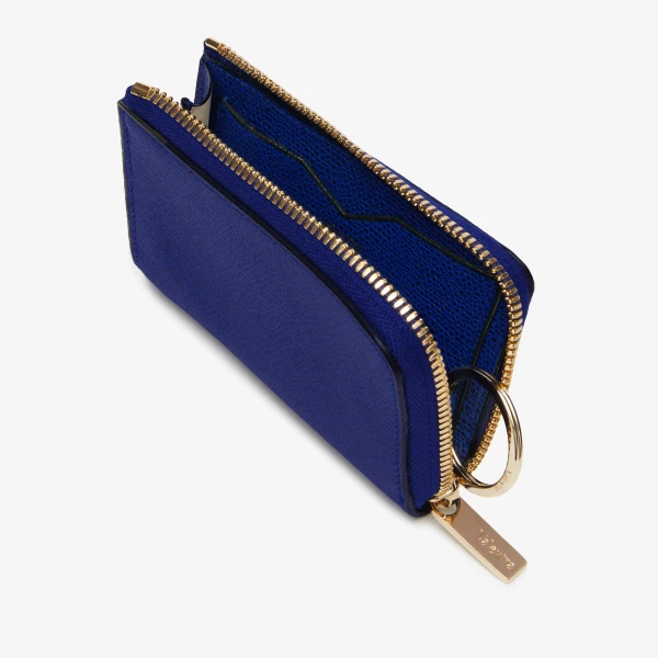Valextra Key Holder Zip Around in Royal Blue | Keys Holder | Luxury Shoes 