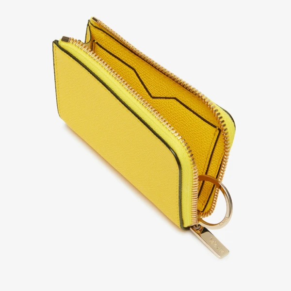 Valextra Key Holder Zip Around in Yellow | Keys Holder | Luxury Shoes 