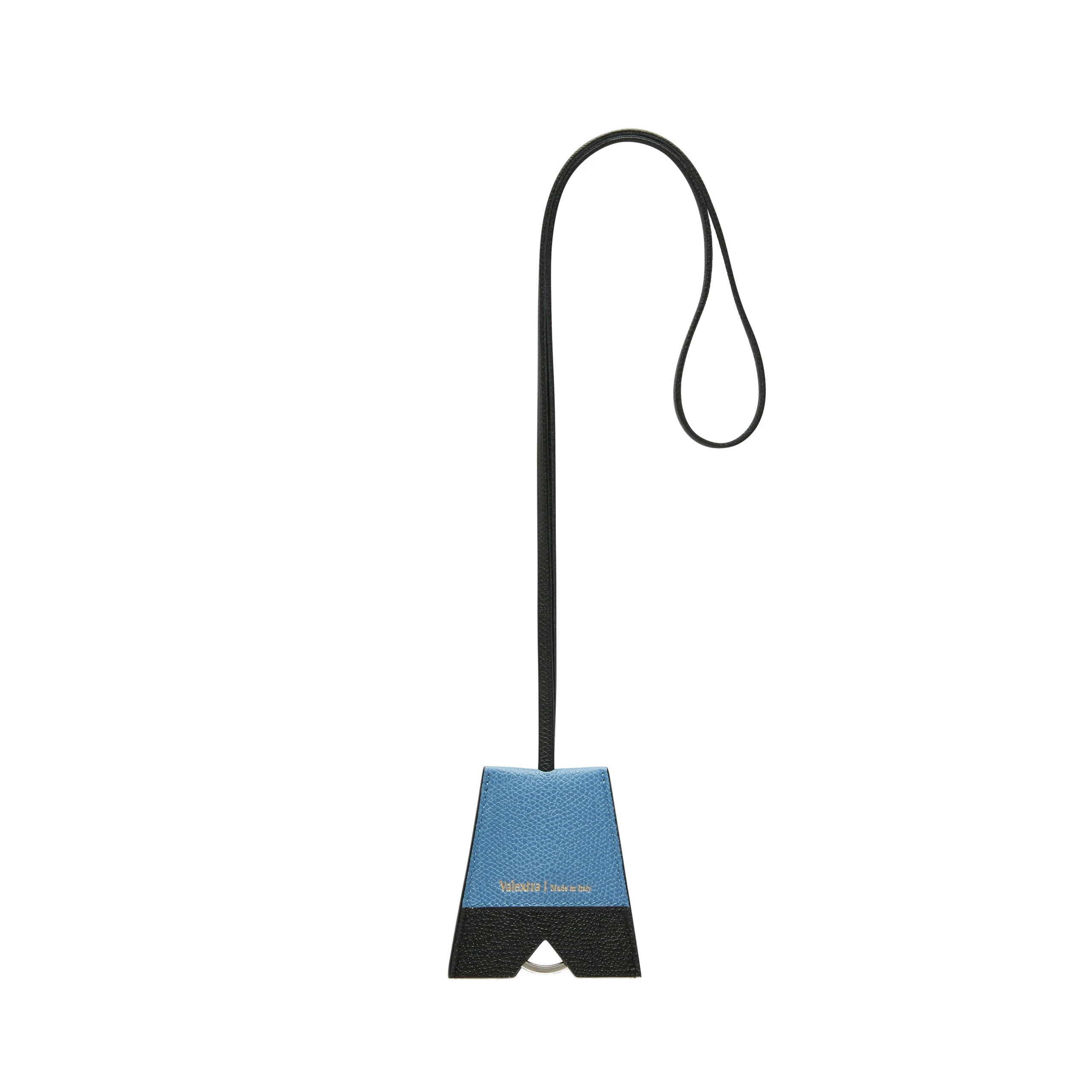 Valextra Key Holder with Lanyard in Nebula Blue and Black Valextra Key Holder with Lanyard in Nebula Blue and Black | Keys Holder | Luxury Shoes