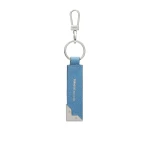 Valextra Key Holder with Metal Corner in Nebula Blue | Keys Holder | Luxury Shoes 