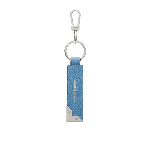 Valextra Key Holder with Metal Corner in Nebula Blue | Keys Holder | Luxury Shoes 