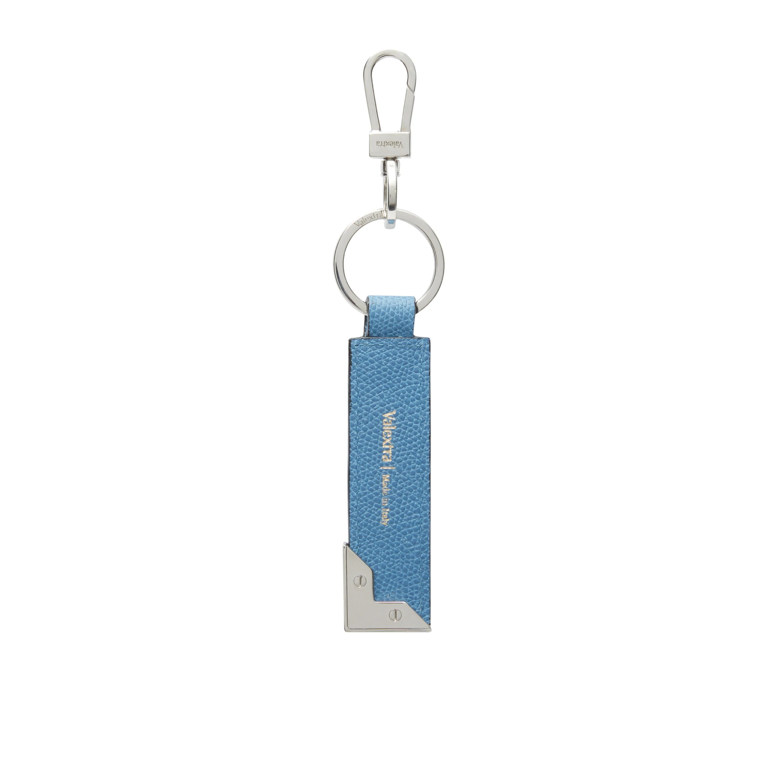 Valextra Key Holder with Metal Corner in Nebula Blue Valextra Key Holder with Metal Corner in Nebula Blue | Keys Holder | Luxury Shoes