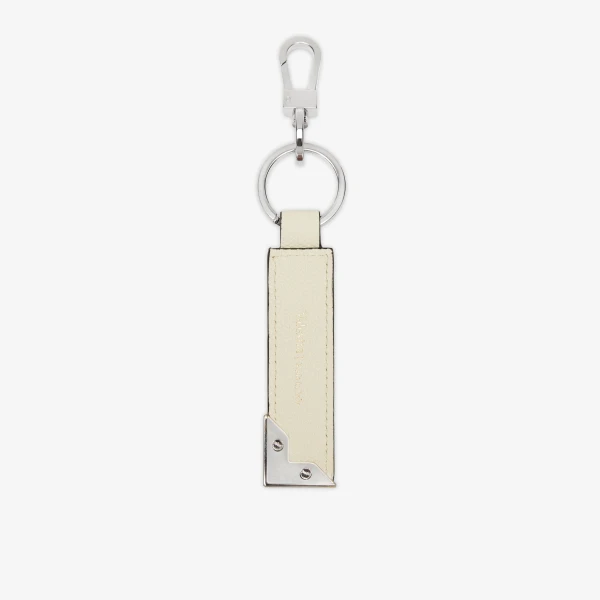 Valextra Key Holder with Metal Corner in Pergamena White | Keys Holder | Luxury Shoes 