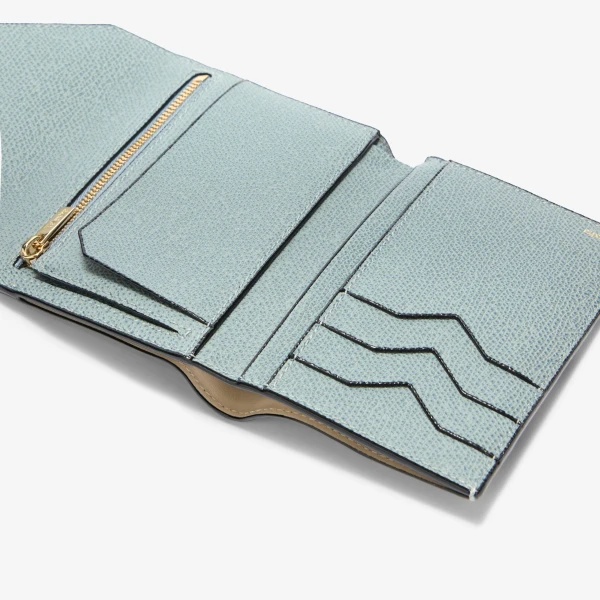 Valextra Lily Iside Fold Wallet in Niagara and Colour Mix | Wallets & Purses | Luxury Shoes 