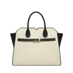 Valextra Milano Chiaroscuro Two Handles Medium Bag in Pergamena White and Black | Totes & Top-Handle Bags | Luxury Shoes 