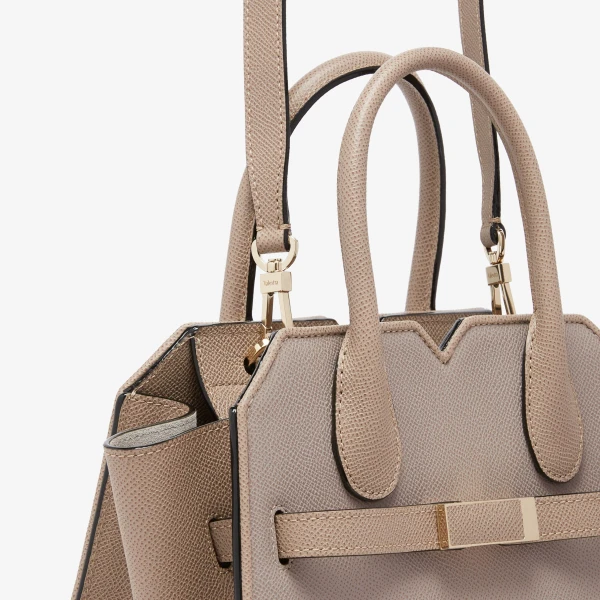 Valextra Milano Chiaroscuro Two Handles Mini Bag in Pink Nude and Sahara Brown | Mini Bags | Luxury Shoes 