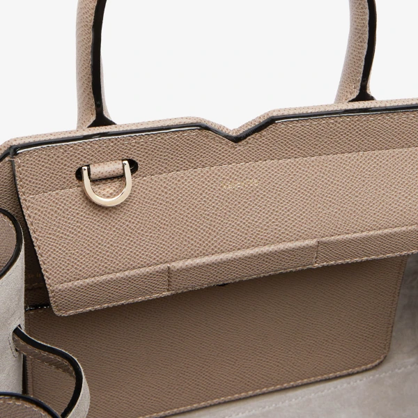 Valextra Milano Chiaroscuro Two Handles Mini Bag in Pink Nude and Sahara Brown | Mini Bags | Luxury Shoes 