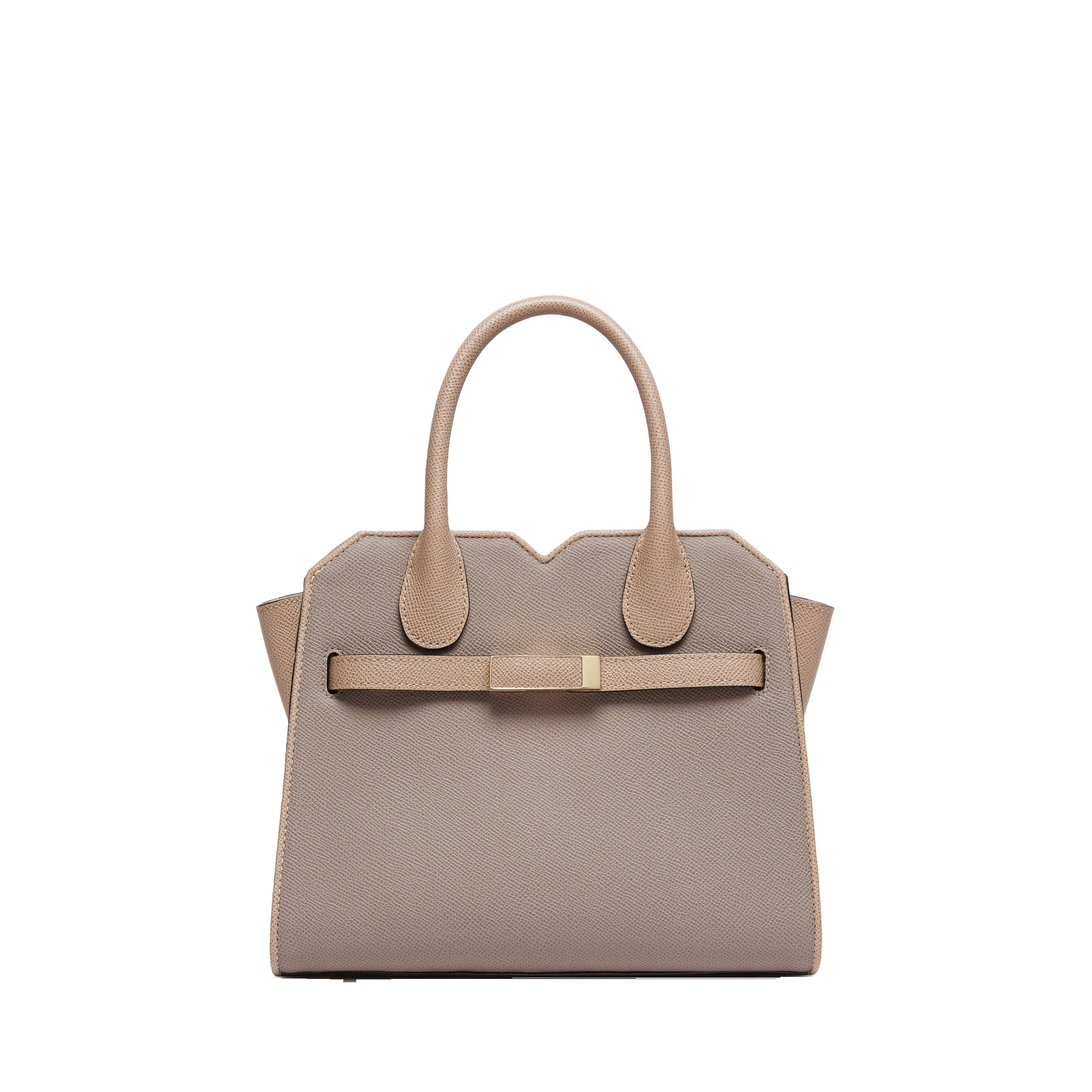 Valextra Milano Chiaroscuro Two Handles Mini Bag in Pink Nude and Sahara Brown Valextra Milano Chiaroscuro Two Handles Mini Bag in Pink Nude and Sahara Brown | Mini Bags | Luxury Shoes