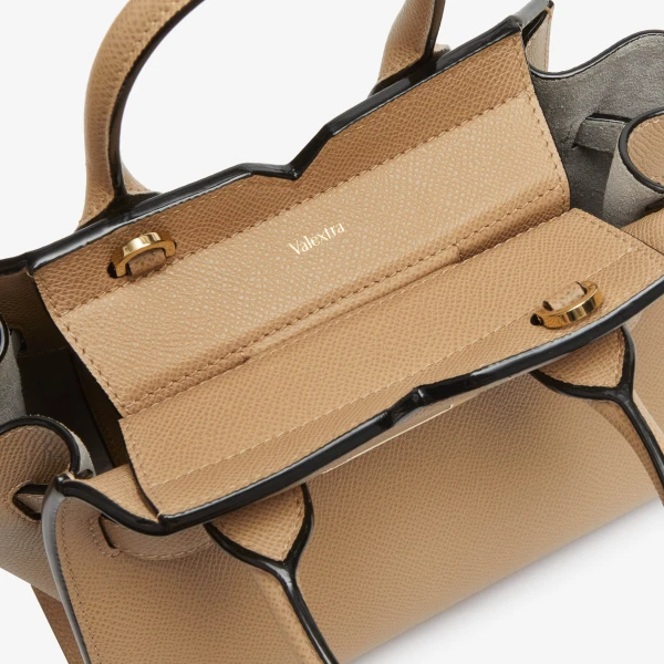 Valextra Milano Crossbody Micro Bag in Cashmere Beige | Shoulder & Crossbody Bags | Luxury Shoes 