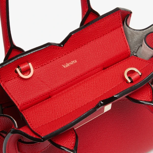 Valextra Milano Crossbody Micro Bag in Crimson Red | Shoulder & Crossbody Bags | Luxury Shoes 