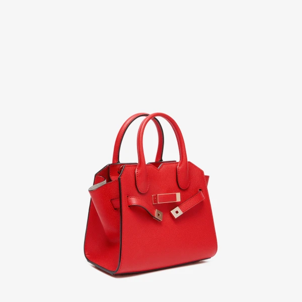 Valextra Milano Crossbody Micro Bag in Crimson Red | Shoulder & Crossbody Bags | Luxury Shoes 