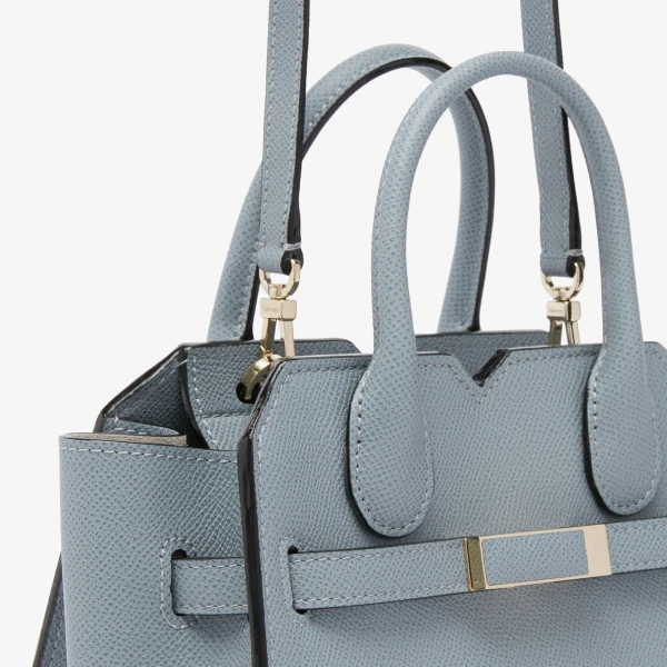 Valextra Milano Crossbody Micro Bag in Niagara Blue | Shoulder & Crossbody Bags | Luxury Shoes 