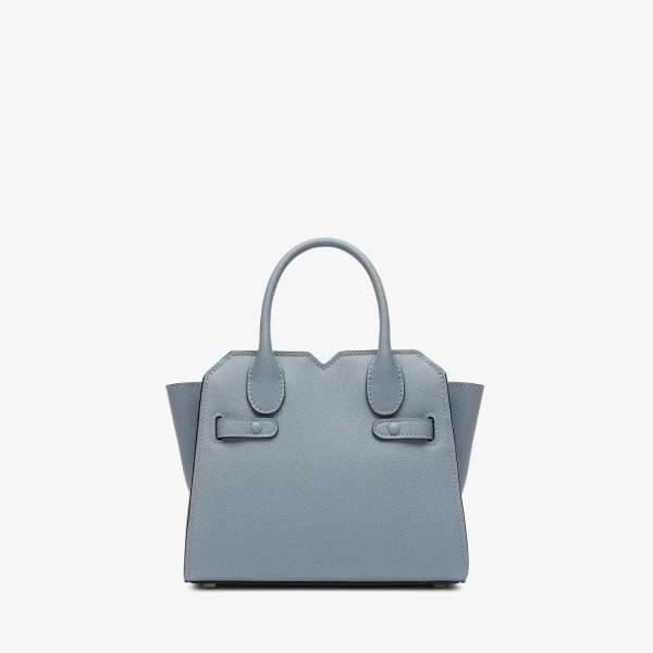 Valextra Milano Crossbody Micro Bag in Niagara Blue | Shoulder & Crossbody Bags | Luxury Shoes 