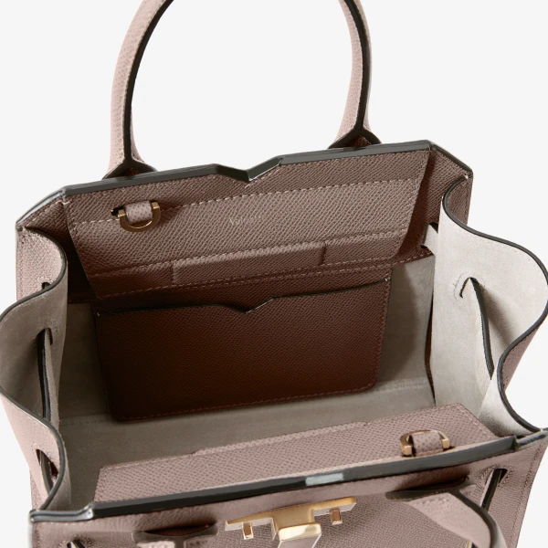 Valextra Milano Crossbody Micro Bag in Sahara Brown | Shoulder & Crossbody Bags | Luxury Shoes 