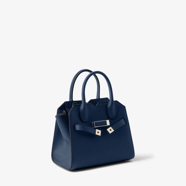 Valextra Milano Crossbody Micro Bag in Sapphire Blue | Shoulder & Crossbody Bags | Luxury Shoes 
