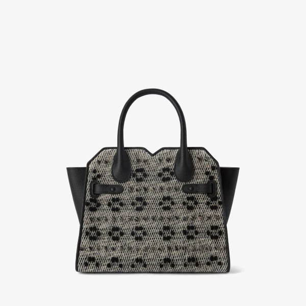 Valextra Milano Flowers Pibiones Two Handles Mini Bag in Grey and Black | Mini Bags | Luxury Shoes 