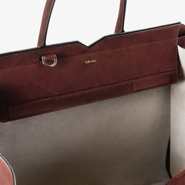 Valextra Milano Senso Two Handles Large Bag in Chocolate Brown | Totes & Top-Handle Bags | Luxury Shoes 