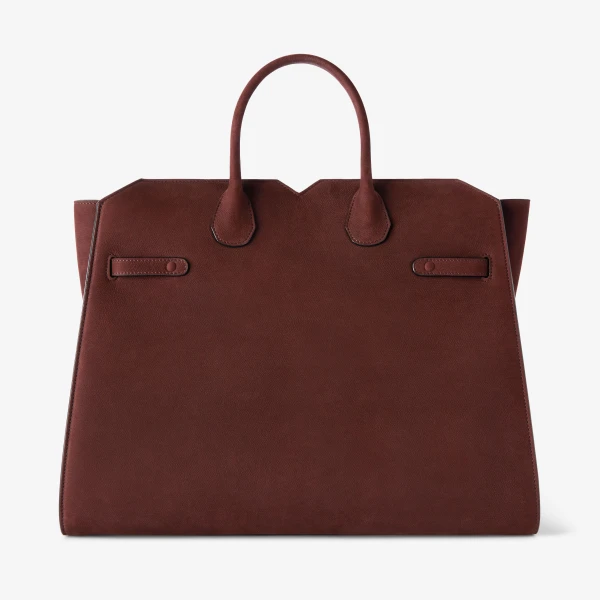 Valextra Milano Senso Two Handles Large Bag in Chocolate Brown | Totes & Top-Handle Bags | Luxury Shoes 