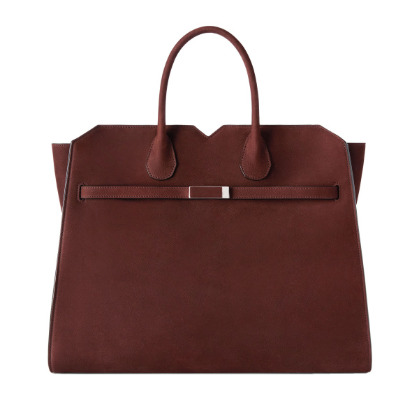 Valextra Milano Senso Two Handles Large Bag in Chocolate Brown | Totes & Top-Handle Bags | Luxury Shoes 