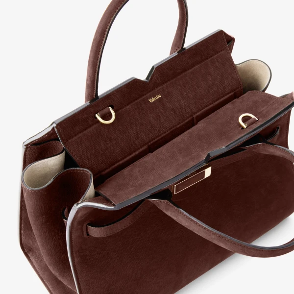 Valextra Milano Senso Two Handles Medium Bag in Chocolate Brown | Totes & Top-Handle Bags | Luxury Shoes 