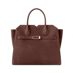 Valextra Milano Senso Two Handles Medium Bag in Chocolate Brown | Totes & Top-Handle Bags | Luxury Shoes 