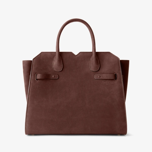 Valextra Milano Senso Two Handles Medium Bag in Chocolate Brown | Totes & Top-Handle Bags | Luxury Shoes 