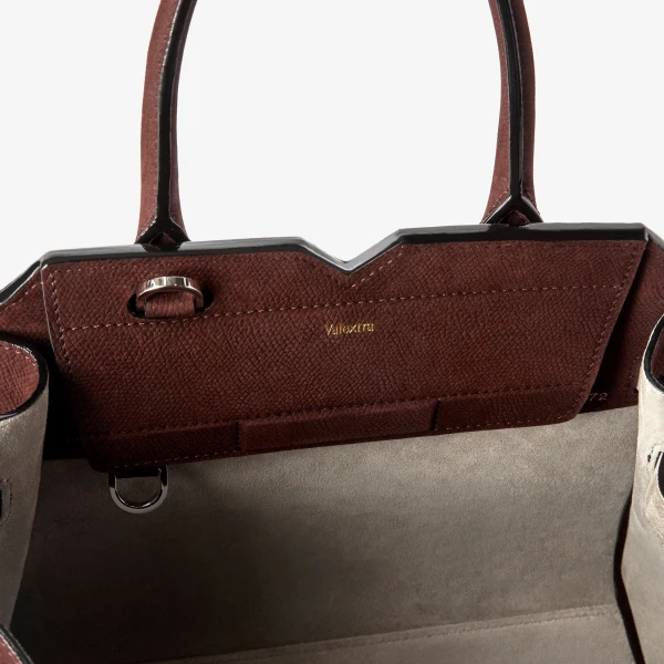 Valextra Milano Senso Two Handles Mini Bag in Chocolate Brown | Mini Bags | Luxury Shoes 
