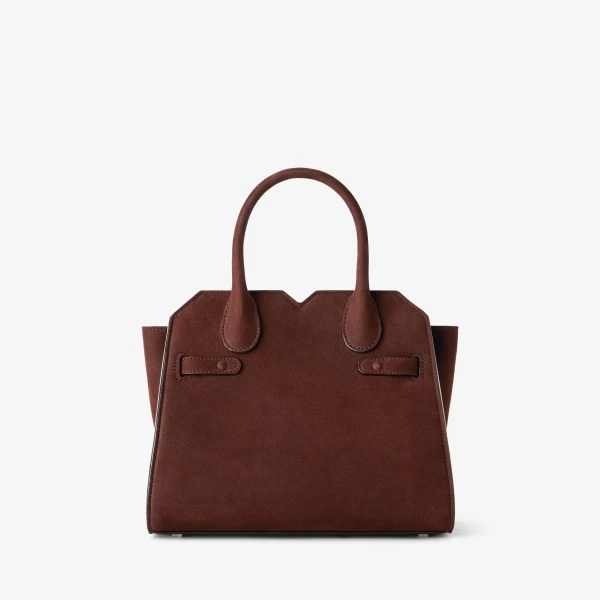 Valextra Milano Senso Two Handles Mini Bag in Chocolate Brown | Mini Bags | Luxury Shoes 