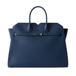 Valextra Milano Two Handles Large Bag in Sapphire Blue | Totes & Top-Handle Bags | Luxury Shoes 