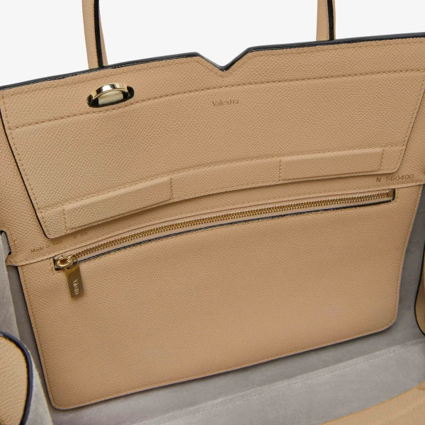 Valextra Milano Two Handles Medium Bag in Cashmere Beige | Totes & Top-Handle Bags | Luxury Shoes 