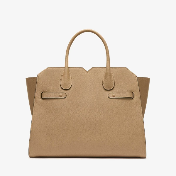 Valextra Milano Two Handles Medium Bag in Cashmere Beige | Totes & Top-Handle Bags | Luxury Shoes 