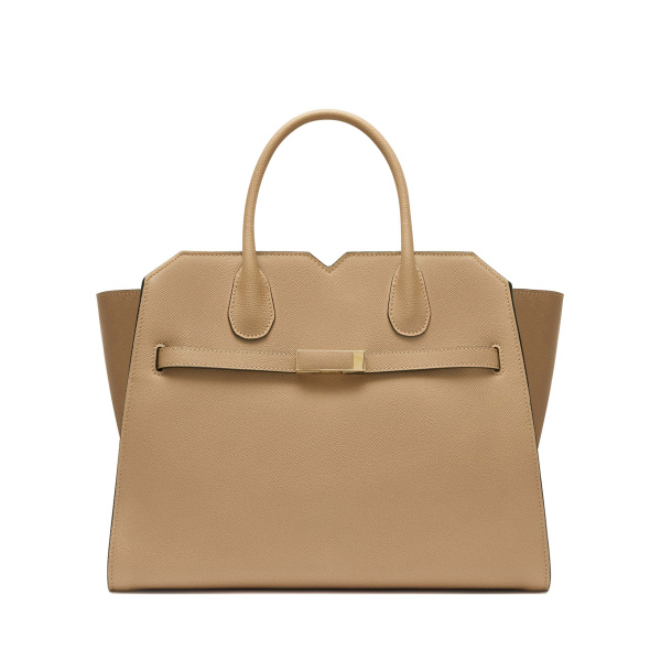 Valextra Milano Two Handles Medium Bag in Cashmere Beige | Totes & Top-Handle Bags | Luxury Shoes 