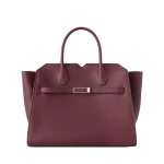 Valextra Milano Two Handles Medium Bag in Claret Red | Totes & Top-Handle Bags | Luxury Shoes 