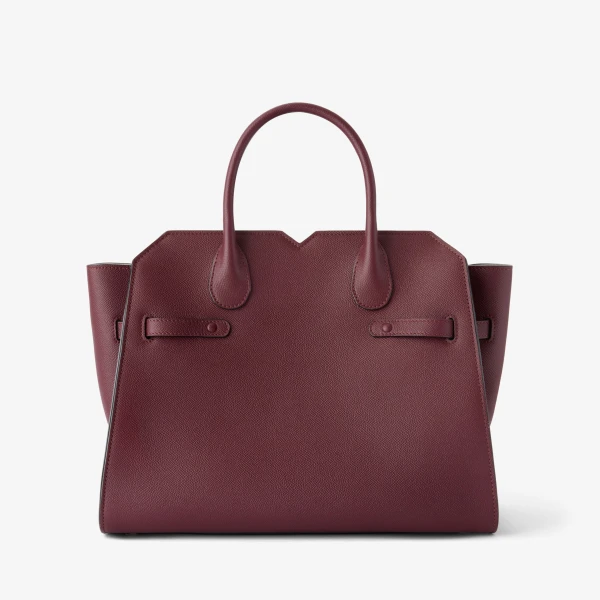 Valextra Milano Two Handles Medium Bag in Claret Red | Totes & Top-Handle Bags | Luxury Shoes 