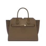 Valextra Milano Two Handles Medium Bag in Khaki | Totes & Top-Handle Bags | Luxury Shoes 