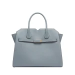 Valextra Milano Two Handles Medium Bag in Niagara Blue | Totes & Top-Handle Bags | Luxury Shoes 