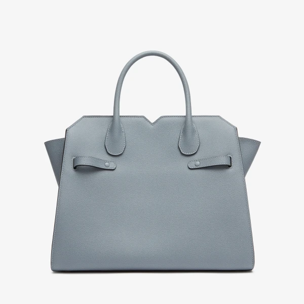 Valextra Milano Two Handles Medium Bag in Niagara Blue | Totes & Top-Handle Bags | Luxury Shoes 