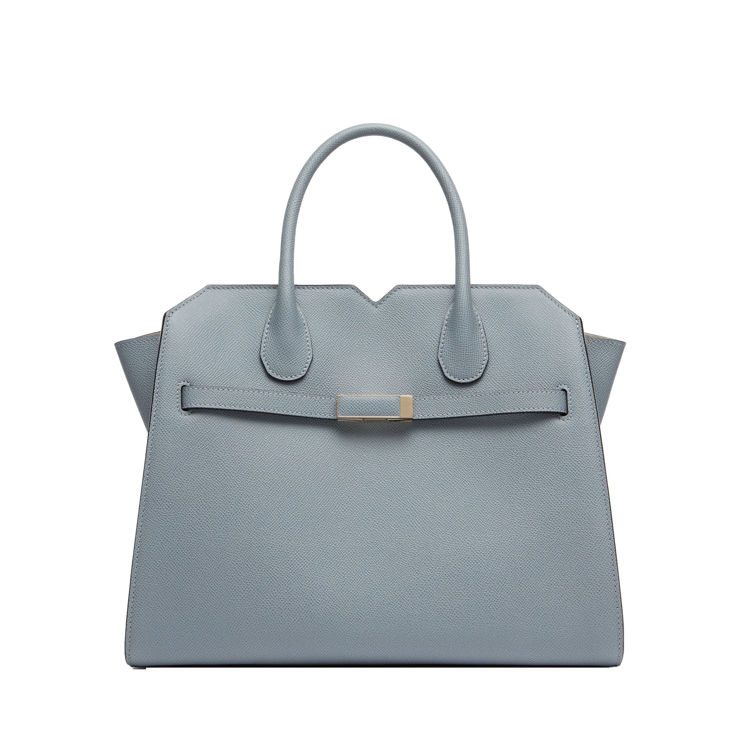 Valextra Milano Two Handles Medium Bag in Niagara Blue Valextra Milano Two Handles Medium Bag in Niagara Blue | Totes & Top-Handle Bags | Luxury Shoes