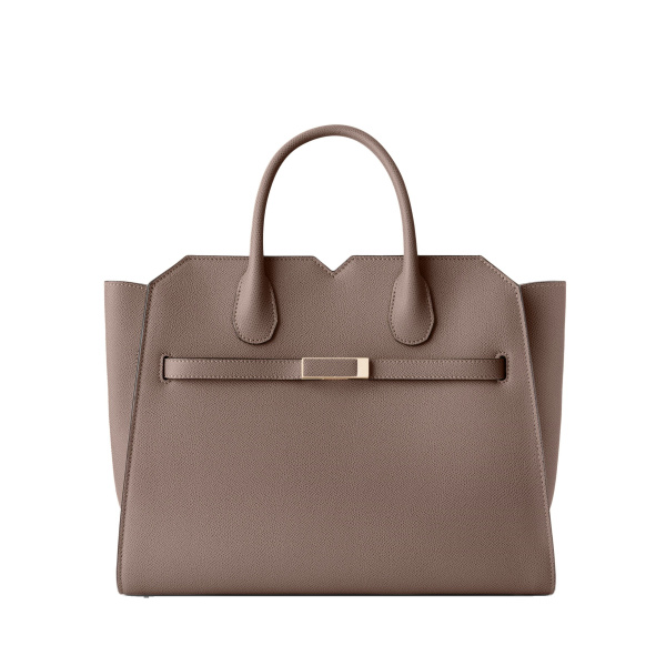 Valextra Milano Two Handles Medium Bag in Sahara Brown | Totes & Top-Handle Bags | Luxury Shoes 