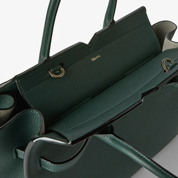 Valextra Milano Two Handles Medium Bag in Valextra Green | Totes & Top-Handle Bags | Luxury Shoes 