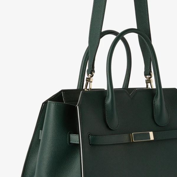 Valextra Milano Two Handles Medium Bag in Valextra Green | Totes & Top-Handle Bags | Luxury Shoes 