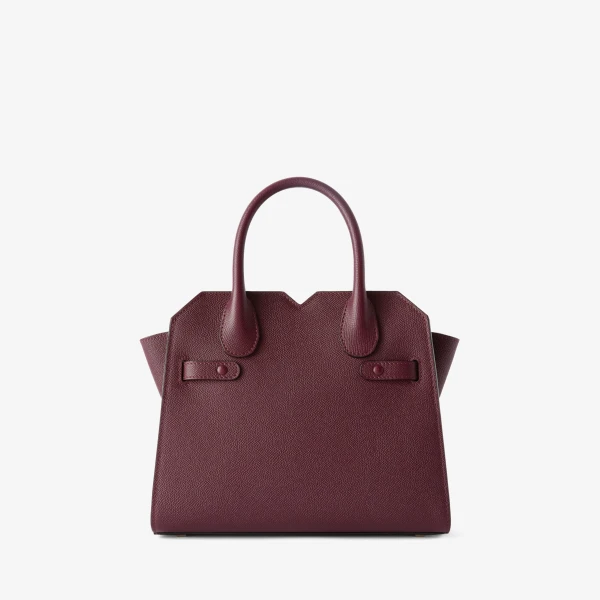 Valextra Milano Two Handles Mini Bag in Claret Red | Mini Bags | Luxury Shoes 