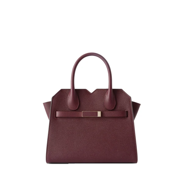 Valextra Milano Two Handles Mini Bag in Claret Red | Mini Bags | Luxury Shoes 