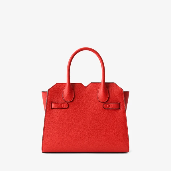 Valextra Milano Two Handles Mini Bag in Crimson Red | Mini Bags | Luxury Shoes 