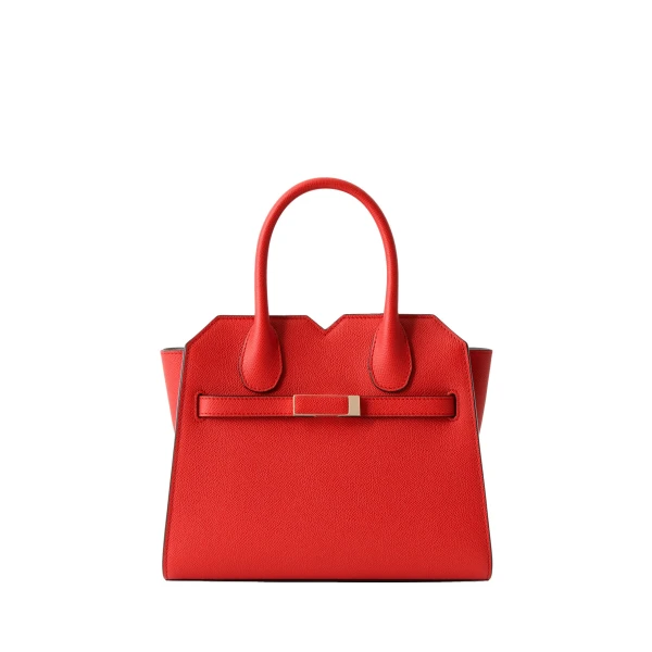 Valextra Milano Two Handles Mini Bag in Crimson Red | Mini Bags | Luxury Shoes 