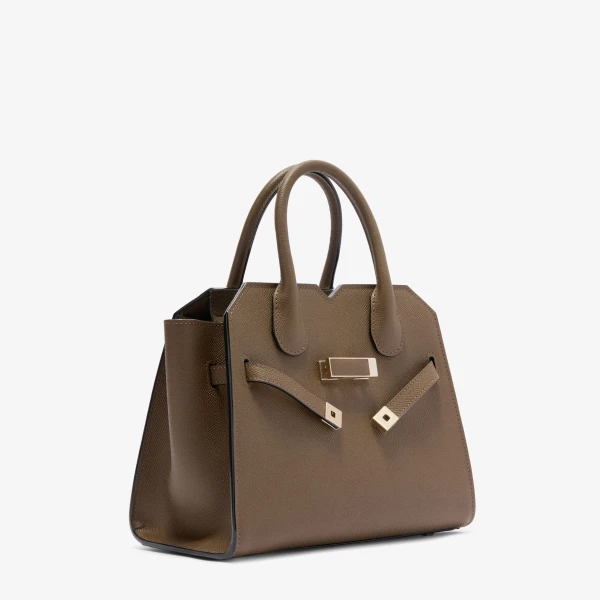 Valextra Milano Two Handles Mini Bag in Khaki | Mini Bags | Luxury Shoes 